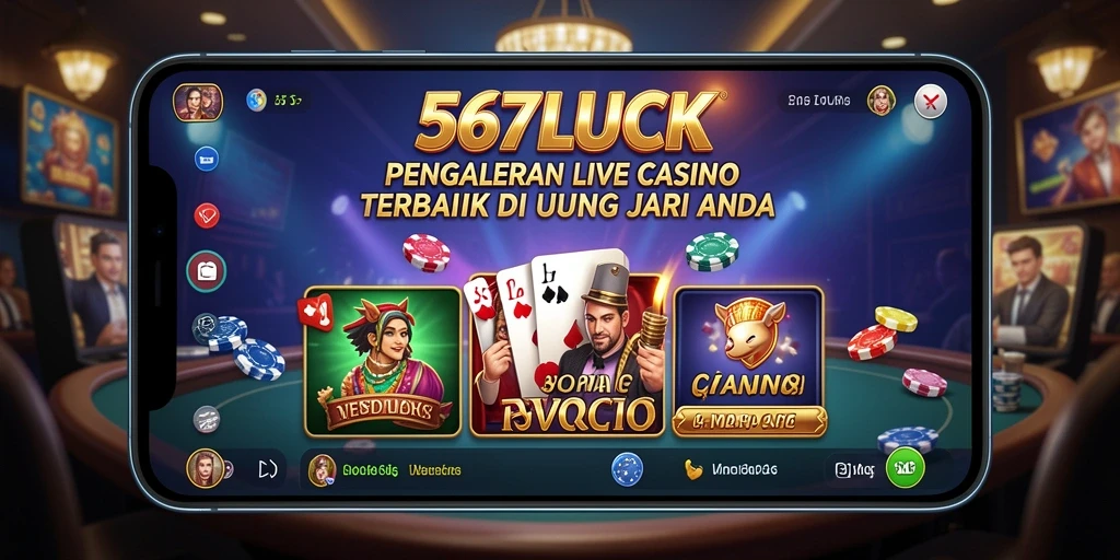 Tampilan real-time gameplay Live Casino yang mendebarkan di 567LUCK.