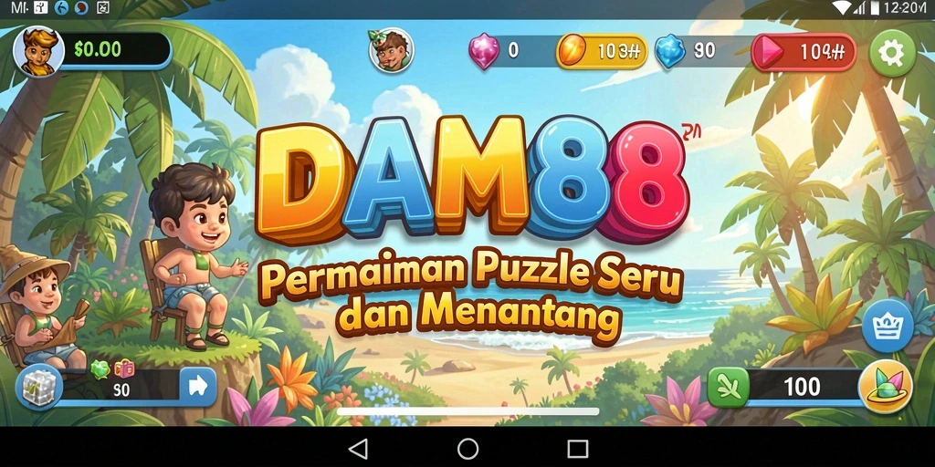 Screenshot gameplay seru dalam game Puzzle DAM88.