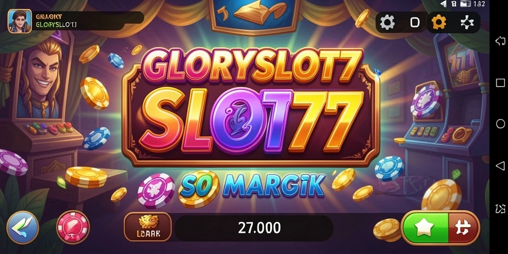 Screenshot gameplay <strong>GLORYSLOT777</strong> menunjukkan mesin slot yang menarik dan interaktif.