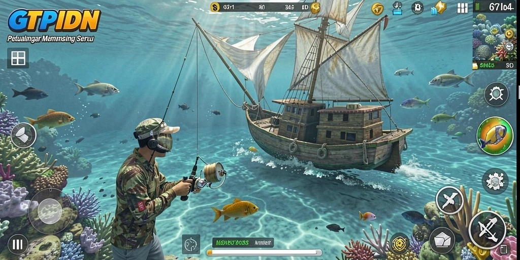 Gameplay menarik dalam GTPIDN yang menampilkan momen memancing terbaik.