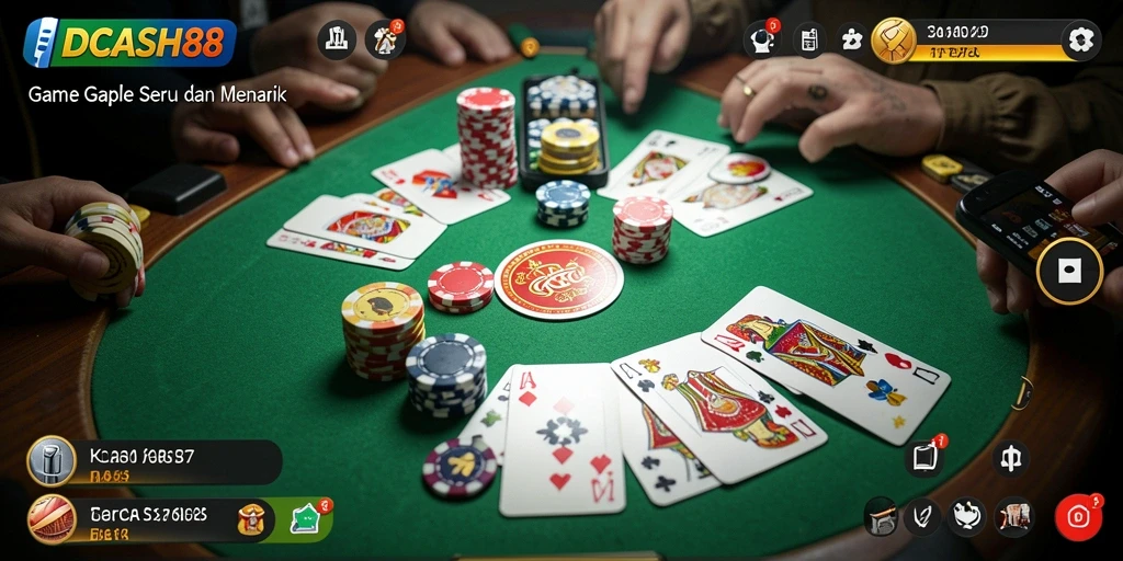 Screenshot game Gaple IDCASH88 yang menampilkan momen seru saat bermain.