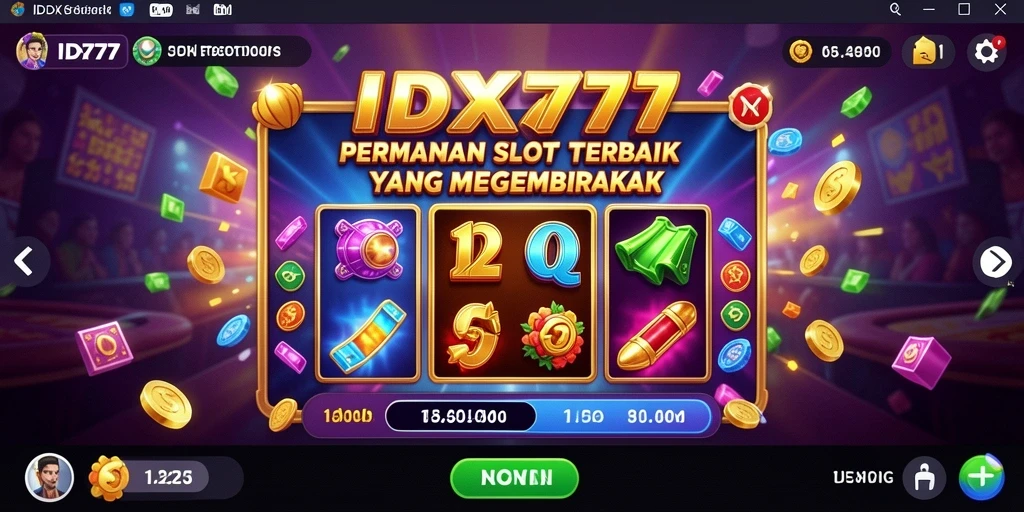 Tampilan gameplay menarik dari aplikasi Slot IDX777.