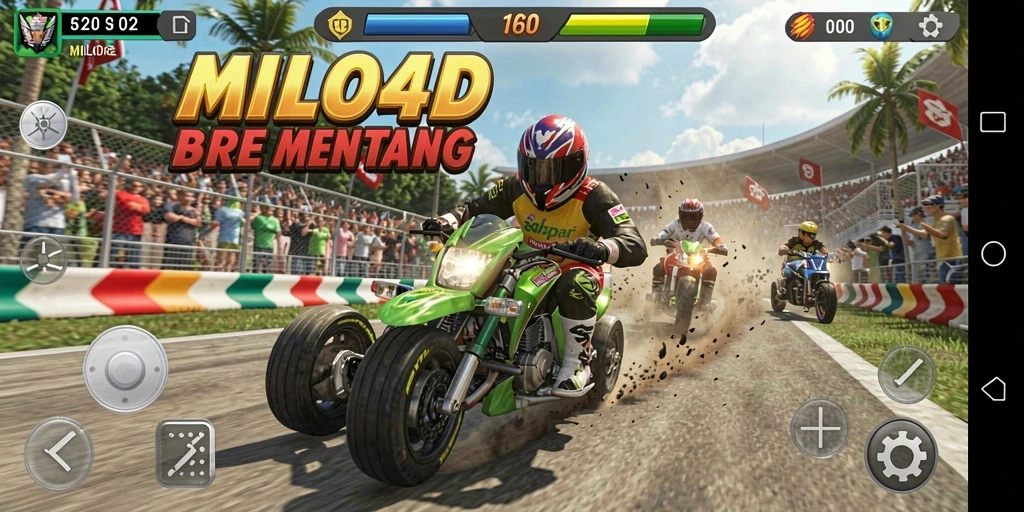 Tampilan gameplay balapan seru di MILO4D.