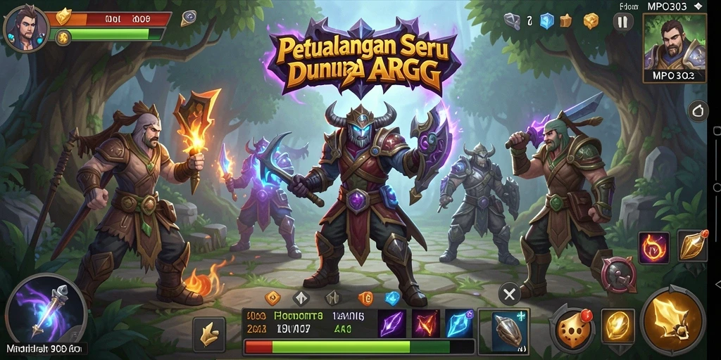 Screenshot MPO303 menampilkan aksi pertarungan yang intens dalam gameplay ARPG.