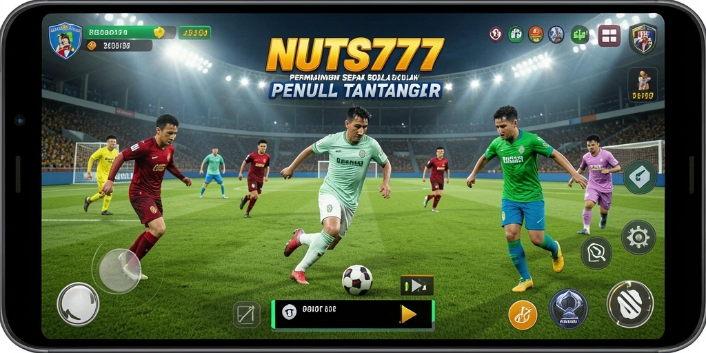 Tangkapan layar NUTS777 menampilkan permainan sepak bola yang seru dan interaktif.