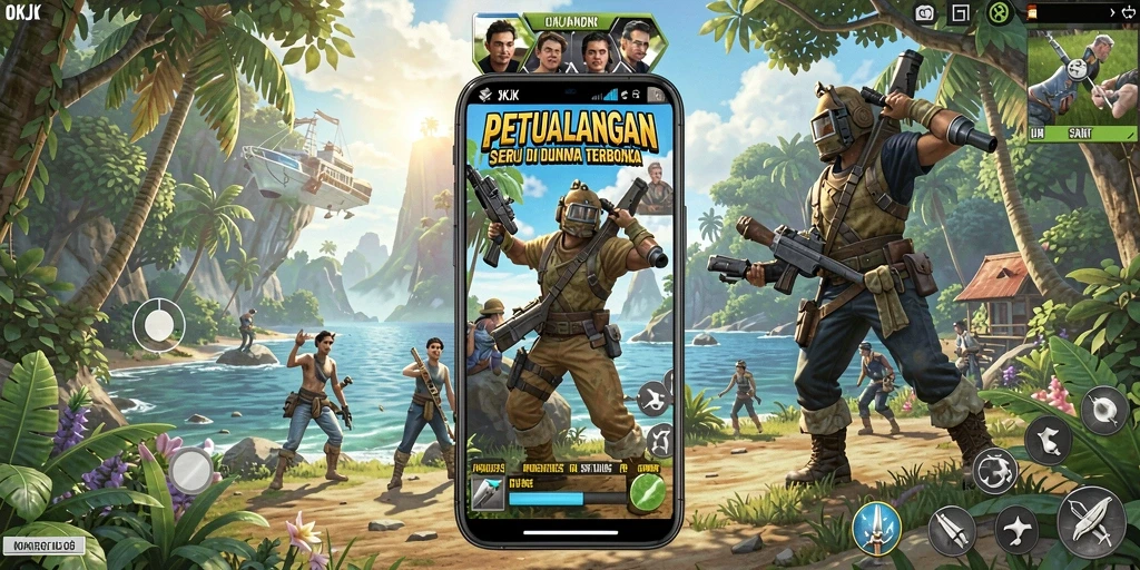 Tampilan gameplay seru dalam dunia terbuka yang luas.
