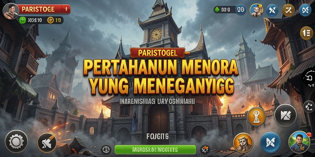 Screenshot gameplay menegangkan dari PARISTOGEL Tower Defense.