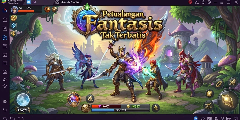 Tampilan seru gameplay RPG RP6677 yang penuh aksi dan petualangan.