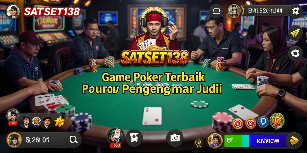 Tangkapan layar gameplay SATSET138 dengan aksi Poker yang mendebarkan.