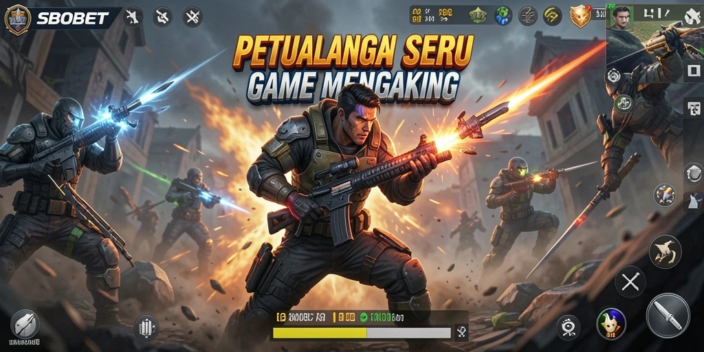 Tangkapan layar menunjukkan aksi menegangkan dalam SBOBET.