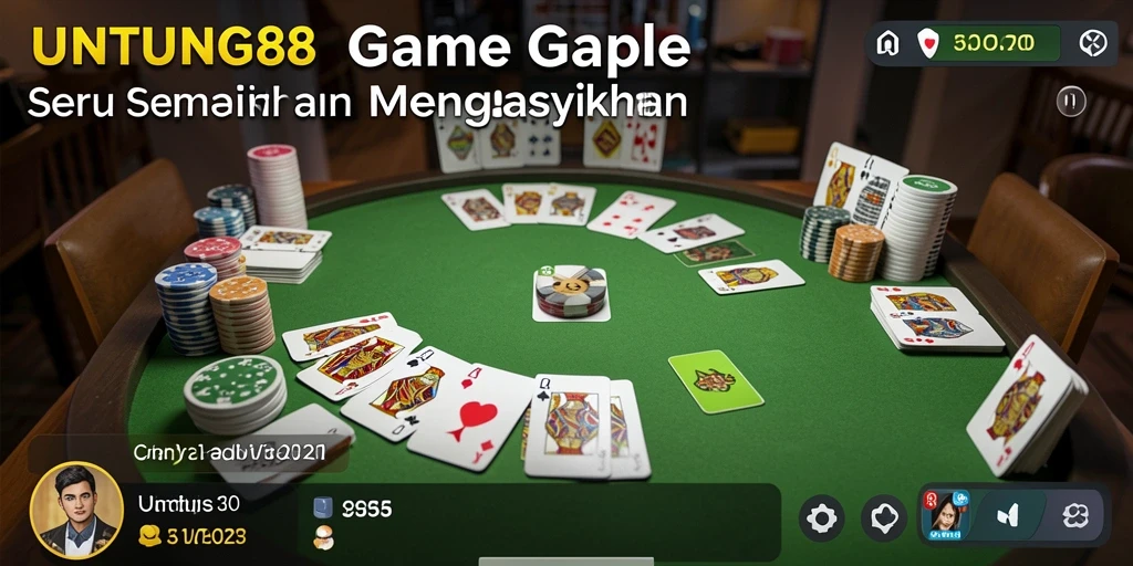 Tampilan menarik dari gameplay Gaple di UNTUNG88.