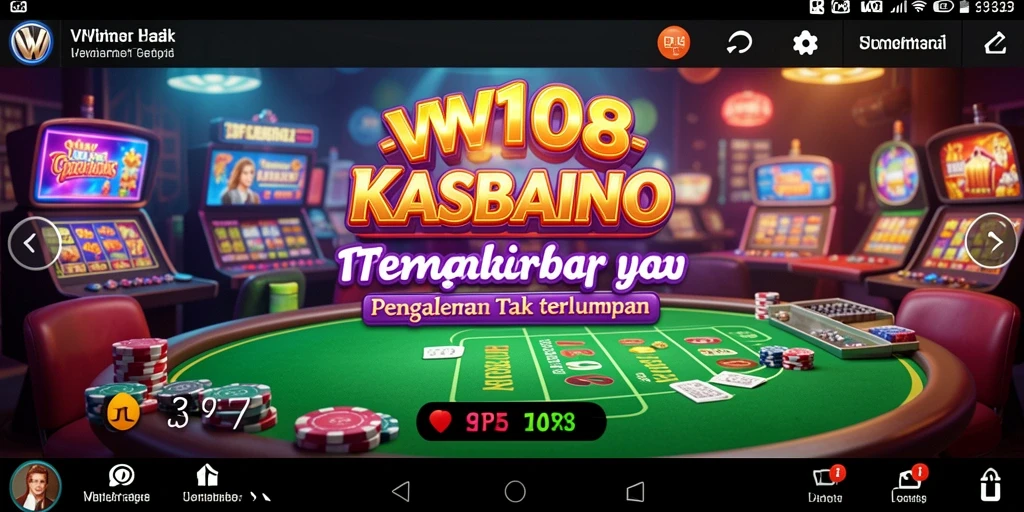 Tampilan mengesankan gameplay VW108 dengan nuansa Kasino.