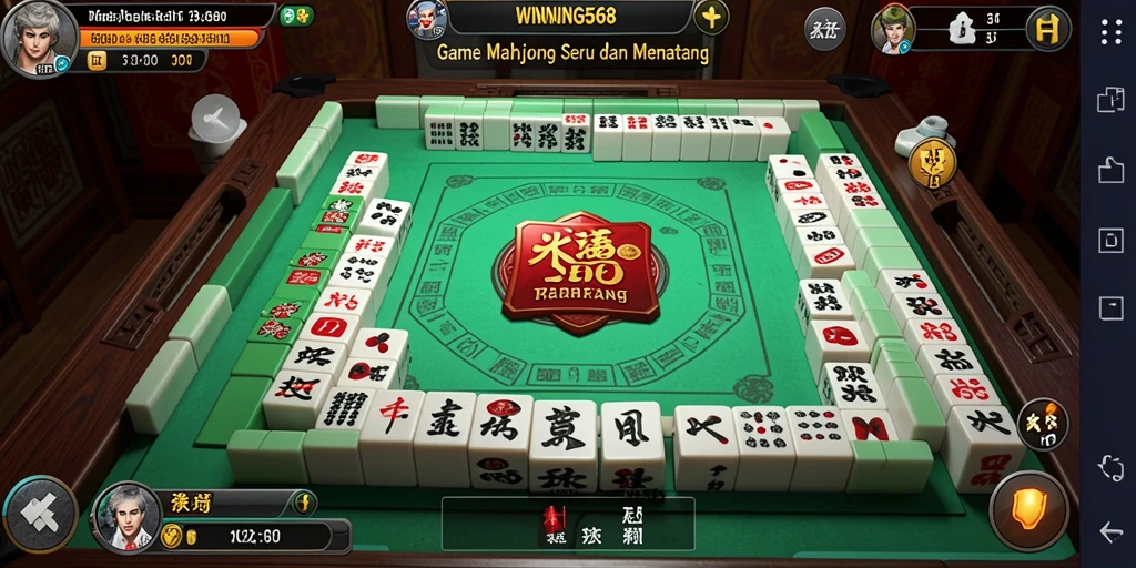 Tampilan gameplay menarik dari WINNING568 dengan suasana Mahjong.