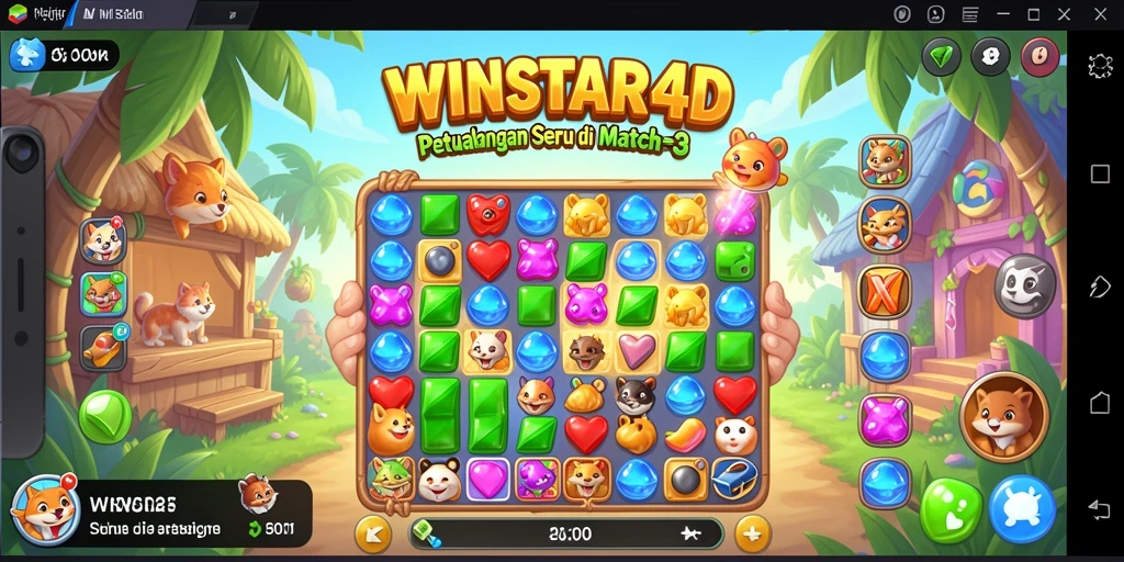 Gameplay seru WINSTAR4D yang memikat para pemain Match-3.